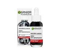 Garnier Skinactive 4% AHA BHA and Niacinamide Charcoal Serum, Resurface and Smooth Skin Texture 30ml