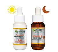 Garnier Skin Active Cofanetto siero giorno anti macchie scure + siero notte booster di lucentezza, per la cura del viso, con vitamina C, vegan e cruelty free, per tutti i tipi di pelle, 2 x 30 ml
