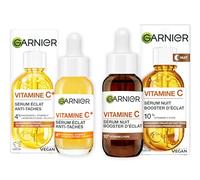 Garnier Skin Active - Cofanetto siero per giorno anti-macchia, marrone + siero di notte, booster di luminosità, per la cura del viso arricchito con vitamina C, vegan & cruelty free, tutti i tipi di