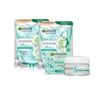 Garnier Skin Active Crema Viso Jelly Idratante con Acido Ialuronico e Aloe Vera, Texture Leggera e Rinfrescante, per Pelli Normali o Miste, 50 ml (Crema+2XMaschere)