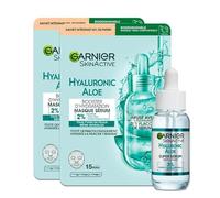 GARNIER Skin Active - Routine idratante e rimpolpante - Maschera in tessuto booster di idratazione + super siero rimpolpante - Acido ialuronico & Aloe Vera - Vegan & Cruelty Free - Pelle secca e