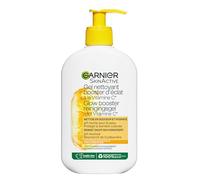 GARNIER Skin Active, Shine Booster Gel detergente a pH neutro, rimuove delicatamente il trucco, idrata e schiarisce, arricchito con vitamina C e glicerina, vegano e cruelty-free, tutto