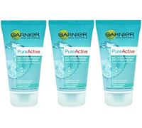 Garnier Skin Naturals attiva Pure Active Gel Disincrostante Neri 150 ml, Confezione da 3