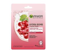 Garnier Skin Naturals Maschera in tessuto viso con semi d'uva e acido ialuronico, 1 pz