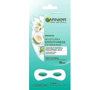 Garnier Skin Naturals Moisture+ Smoothness, maschera per occhi con acqua di cocco e acido ialuronico, 28 g