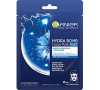 Garnier Skin Naturals Night Maschera in tessuto con acqua di mare, super idratante, stanca e sensibile, 28 g