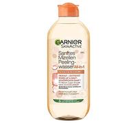 Garnier SkinActive - Acqua detergente delicata micellare con effetto esfoliante all-in-1, pulisce e rimuove delicatamente il trucco e le cellule della pelle, 400 ml
