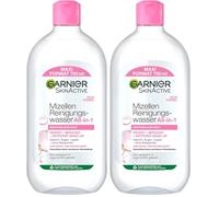 Garnier SkinActive, acqua detergente micellare, per una pulizia delicata e un trucco delicato, tonico viso lenitivo e idratante, 1 x 700 ml (Confezione da 2)