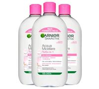 Garnier SkinActive Acqua Micellare Tutto in 1 Pelli Sensibili Strucca Deterge Lenisce Senza Risciacquo Maxi Formato - 3 Flaconi da 700 ml
