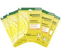 Garnier SkinActive - Confezione da 5 maschere in tessuto Vitamina C, idrata la pelle sensibile, per un vero effetto Glow, 28 g