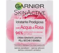 GARNIER - SkinActive, Ideale per Pelli Secche o Sensibili, Arricchita con Acqua di Rosa, Crema viso 50 ml female