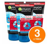 Garnier SkinActive Trattamenti PureActive Maschera e Scrub Viso Anti Impurità