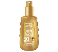Garnier Spray solare UV per un'abbronzatura luminosa, protezione solare molto alta con SPF 50, impermeabile, Ambre Solaire Ideal Bronzo Milkin Spray, 1 x 150 ml