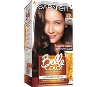 GARNIER - Belle Color, Colore Luminoso e Riflessi Naturali, Copre il 100% dei capelli bianchi, Castano Molto Chiaro Ramato Tinta 80 ml Nero unisex