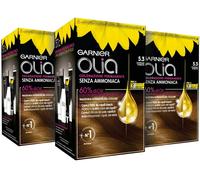 GARNIER Tinta Permanente OLIA Copertura Capelli Bianchi Nutriente 3 pezzi