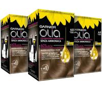 GARNIER Tinta Permanente OLIA Copertura Capelli Bianchi Nutriente 3 pezzi