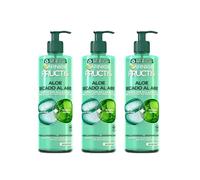 Garnier Trattamento Idratante per Capelli Fructis Aloe Asciugatura dei Capelli per Capelli Normali, Lunghi con Alore Vera e Glicerina Vegetale, 3x400ml