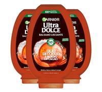 Garnier Ultra Dolce Balsamo Lisciante per Capelli Crespi e Ribelli Olio di Cocco e Burro di Cacao Districante Anti-Crespo con Ingredienti 98% di Origine Naturale - 3 Flaconi da 360ml