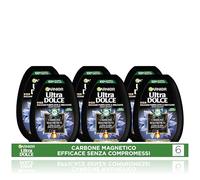 Garnier Ultra Dolce Carbone Magnetico, Multi Pack x6 Balsamo Purificante e Idratante, 97% Origine Naturale, per Cute Grassa e Lunghezze Secche, Senza Siliconi, 250 ml