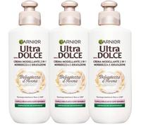 Garnier Ultra Dolce Crema Modellante 2in1 Delicatezza d'Avena, con Latte d'Avena e Glicerina, Ipoallergenica, Termoprotettore fino a 230°C, 200 ml (3 Unità)