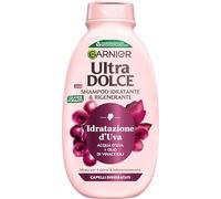 Garnier Ultra Dolce Idratazione d'Uva, Shampoo Idratante & Rigenerante, Per Capelli Disidratati, Idrata e ridona luminosità, Con Acqua d'Uva e Olio di Vinaccioli, 300ml