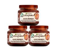 Garnier Ultra Dolce Maschera Nutriente per Capelli da Disidratati a Secchi Hair Remedy Latte di Cocco e Macadamia Formula Vegan con Ingredienti 97% di Origine Naturale - 3 Barattoli da 340ml