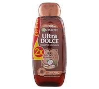 Garnier Ultra Dolce Shampoo al Cacao e Olio di Cocco per Capelli Lisci o da Lisciare, Senza Parabeni, Estratto Naturale, 300 ml [Confezione da 2]