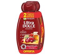 Garnier Ultra Dolce Shampoo all'Olio di Argan e Mirtillo Rosso per Capelli Colorati, senza Parabeni, Estratti Naturali - 3 confezioni da 300 ml