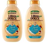 GARNIER Ultra Dolce Shampoo Crema Rituale D'argan, Per Capelli Molto Secchi, 300 Millilitro (Confezione da 2)