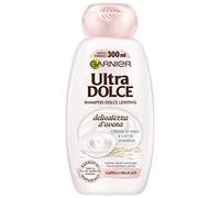 Garnier Ultra Dolce Shampoo Delicatezza d'Avena per Capelli Delicati con Crema di Riso e Latte d'Avena senza Parabeni, Confezione da 2 x 300 ml