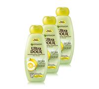 Garnier - Ultra Dolce, Shampoo Purificante per Capelli Grassi, con Argilla Dolce/Cedro, 400 ml, Set di 3
