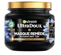 Garnier Ultra Doux - Maschera idratante e bilanciante con carbone magnetico e fiore di cumino nero - per capelli normali o grassi, 340 ml