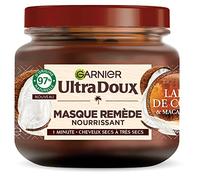 Garnier Ultra Doux - Maschera plastificante, latte di cocco, 340 ml