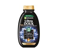 Garnier Ultra Doux Shampoo idratante e bilanciante con carbone magnetico e fiore di cumino nero, per capelli normali a grassi, 250 ml