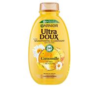Garnier Ultra Doux - Shampoo per capelli biondi naturali o spennati, camomilla e miele di fiori, senza silicone, per uomini e donne, 300 ml