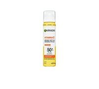 Garnier SkinActive Vitamina C Anti-Macchia Anti-UV Invisibile SPF 50+. Applicabile quotidianamente sul trucco. Finitura completamente trasparente. 75 ml