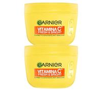 Garnier Vitamina C Fresh & Bright Crema Viso Sorbetto Idratante Anti-macchie Texture Fresca e Ultra-Leggera Garantisce 48H Idratazione Formula Vegana con Niacinamide e Vitamina C - 2 Barattoli da 85ml