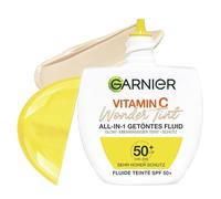 Garnier Vitamina C Wonder Tint - Fluido colorato all-in-1, con SPF 50+, crema giorno colorata per una luminosità radiosa e una carnagione uniforme, idratante con niacinamide e 5% glicerina, 40 ml