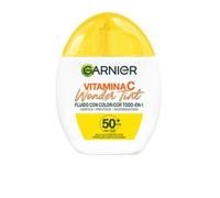 Garnier SkinActive Vitamina C Wonder Tint Fluido Tono Medio Tutto in 1 con 5% di [Glicerina + Niacinamide + Vitamina C*] Uso quotidiano Unifica, Protegge e Antimacchia FPS50+. 40 ml