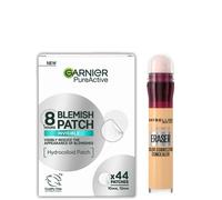 Garnier Pimple Patch Cerotti Idrocolloidali Invisibili, Imperfezioni Ridotte in 8 Ore, Brufoli Visibilmente più Piatti, Adatti a Tutte le Tonalità di Pelle, Vegano, Pure Active, 44 Patch