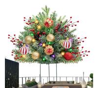Garniture Artificielle de Noël - Sapin de Noël avec Trépied | Décorations pour Jardinière Extérieure, Appartement, Bureau, École, Dortoir, Cimetière | Ornement Festif Hiver