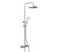 Garniture de douche thermostatique apparente Gessi avec raccords 1/2 cachés, pour douche à main anticalcaire 100 mm ou douche de tête 250 mm, 35175707, 35175707, Colorazione: Metallo nero spazzolato P