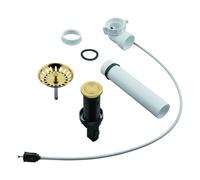 Garniture de vidage à tirette GROHE, excentrique rond à pousser avec câble Bowden, coude de vidage peu encombrant, avec vanne à crépine, 40986GN0, 40986GN0, Colorazione: fresco sorgere del sole spazzo