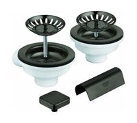 Grohe Universal set di scarico con eccentrico a pressione, 40999AL0, Universal hard graphite spazzolato [Lavelli da Cucina > Accessori per Lavelli da Cucina]