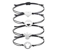 GAROMIA 4 bracciali da scuola per bambini, idea regalo per l'inizio della scuola, per il primo giorno della scuola, per l'inizio della scuola, per la scuola, per l'inizio della scuola, portafortuna,