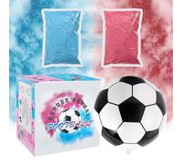 GAROMIA Gender Reveal Football per Baby Shower - Palla Annuncio Sessuale Bambino con Blu Rosa per Ragazzo Ragazza - Calcio per Annunciare Sesso