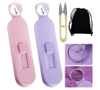 GAROMIA Sezionatore per cuciture 2 in 1 Seam Ripper lente di ingrandimento, più pratico con forbici per rifiniture per cuciture, separatore per fili multifunzione per la rimozione di fili