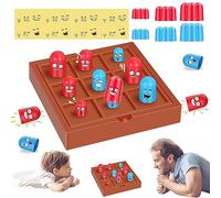 GAROMIA Tic-Tac-Toe Game, Gioco da Tavolo Interattivo per Genitori Bambini Giocattolo del Gioco da Tavolo Gioco del Tris Piccoli Giochi da Viaggio per Bambini Giochi da Ttavolo per Famiglie