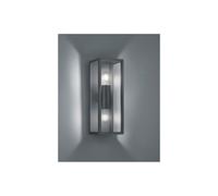 GARONNE APPLIQUE DA ESTERNO 2 LUCI IP44 A LANTERNA FINITURA ANTRACITE LUCE DIFFUSA