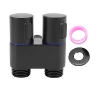 Garosa 1 in 2 Valvola Angolare Out G1/2 Fili Maschio Valvola D'acqua a Doppio Controllo con Doppio Interruttore per Bagno Bidet Bidet Balcony Kitchen Lavel (BLACK)